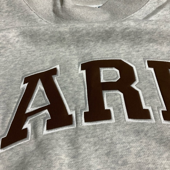 Parke Light Gray Sweatshirt Parke Varsity Mockneck - Picture 6 of 11